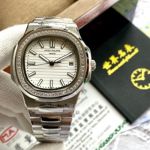PATEK PHILIPPE Nautilus Automatic Movement White Diamond 42mm Watch